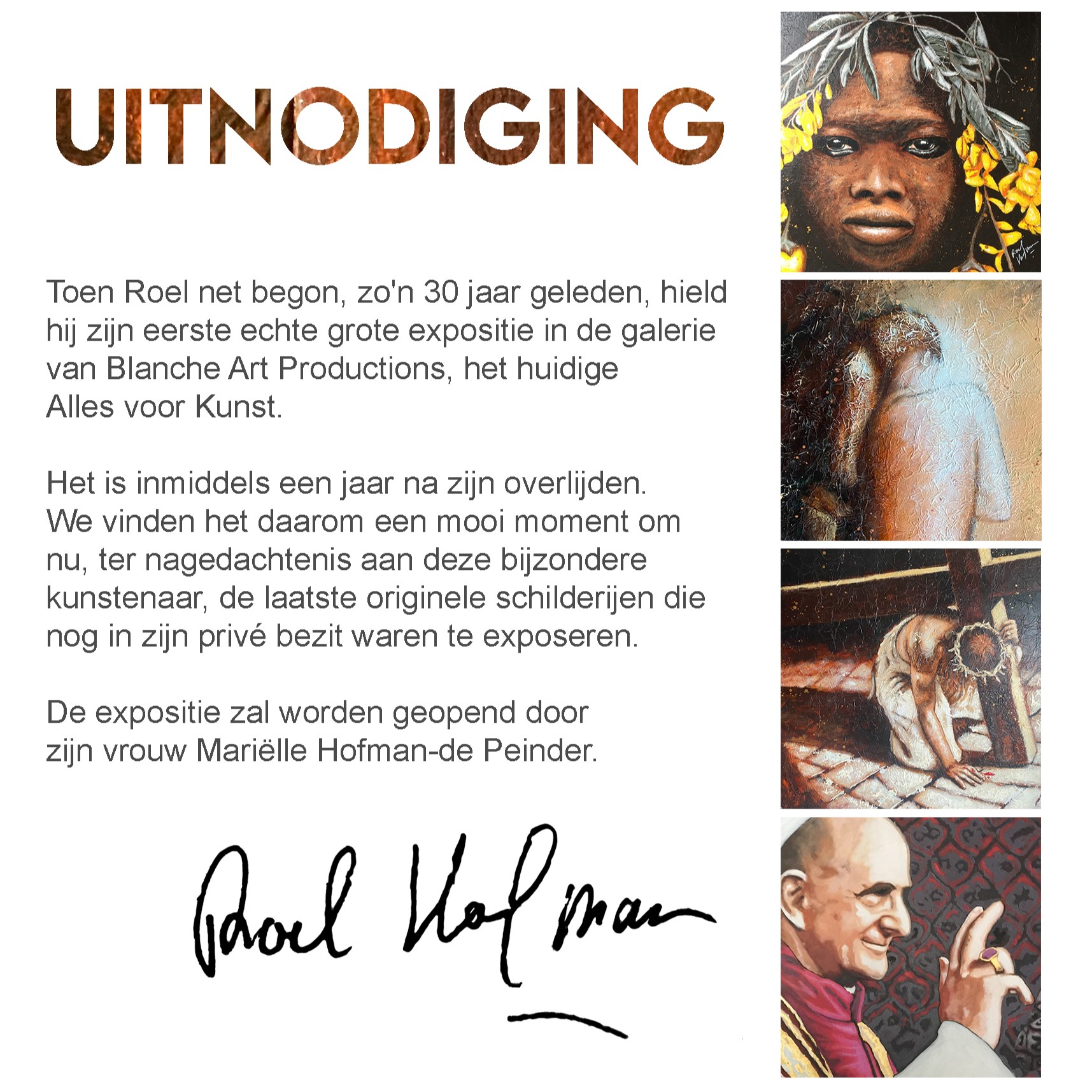 Uitnodiging Roel Hofman